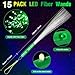 YOFOBU 15 PCS Green Fiber Optic Wands Glow Fiber Wands Bulk LED Light Up Wands with 3 Flashing Modes LED Flashing Sticks for Halloween Christmas St Patricks Day Easter Wedding Bridal Shower Birthday - Image 4