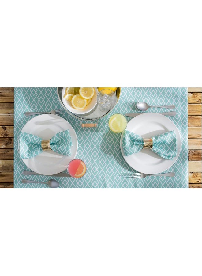 Sulky Diamond Outdoor Tabletop Collection, Stain Resistant & Waterproof, 60x84, Aqua - Image 4