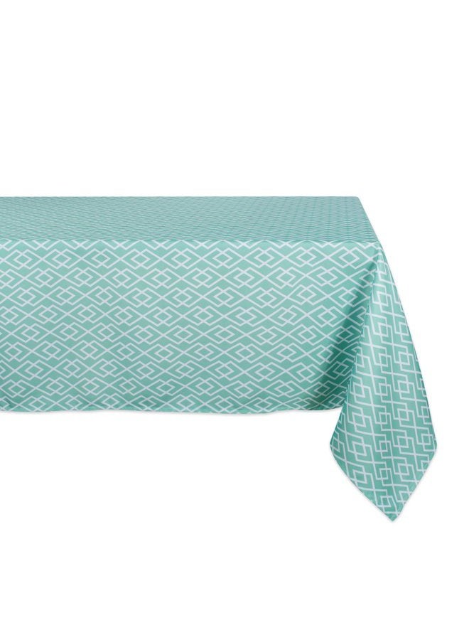 Sulky Diamond Outdoor Tabletop Collection, Stain Resistant & Waterproof, 60x84, Aqua - Image 1