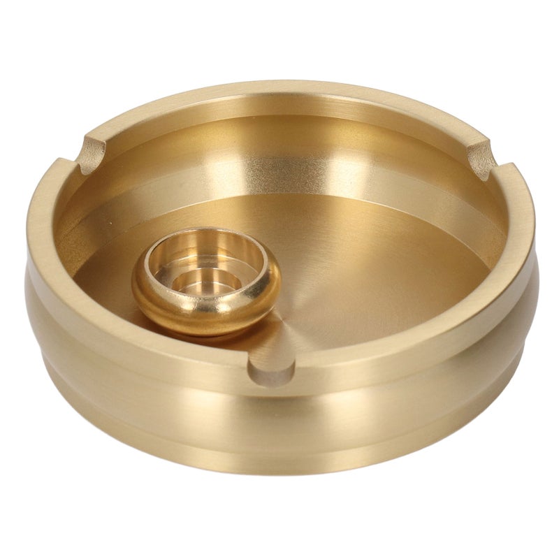 Brass Ashtray Handcrafted Modern Stylish Style Easy Cleaning Portable Decorative Ashtray for Home Office Outdoor - Image 1