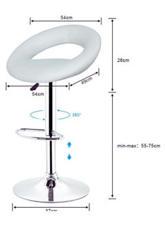 Pixels Furniture Adjustable Modern Design Swivel Leather Bar Stool for Home Kitchen with Backrest and Footrest - pzsku/ZC3DFEE290EABA550E071Z/45/_/1731768083/bf488e9e-706f-407e-8749-1e58fba9950d