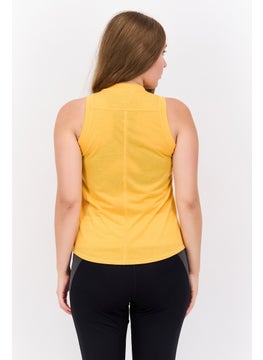 Brooks Women Sportswear Fit Round Neck Sleeveless Running Tank Top, Orange Combo  - Image 3