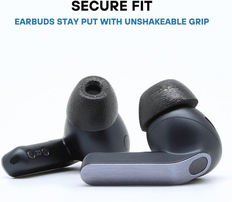 COMPLY TrueGrip MAX | Premium Memory Foam Replacement Earbud Tips for Samsung Galaxy Buds3 Pro | Long Lasting Comfort, MAX Durability, Secure Fit, Superior Noise Isolation| Black (Large) (3 Pairs) - Image 4