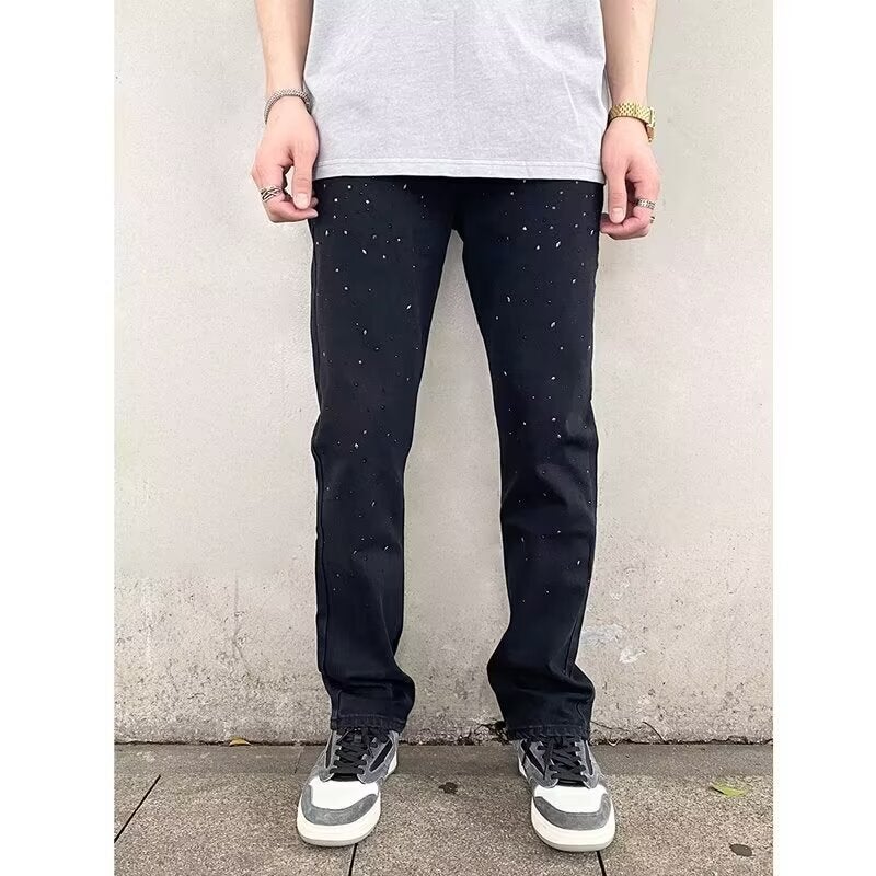 Unisex Classic Denim Jeans Loose Fit Daily Outdoor Wear - Image 1