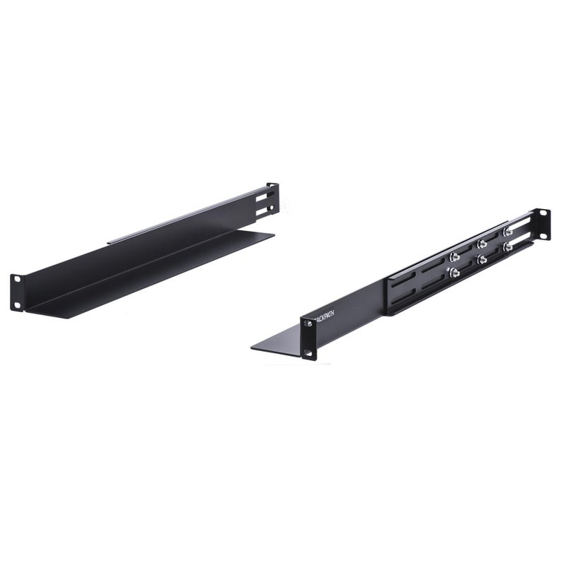 RackPath 1U 4-Post Server Rack Rail, 20.2-32 Inch Adjustable Depth - 110lbs Capacity - Image 1