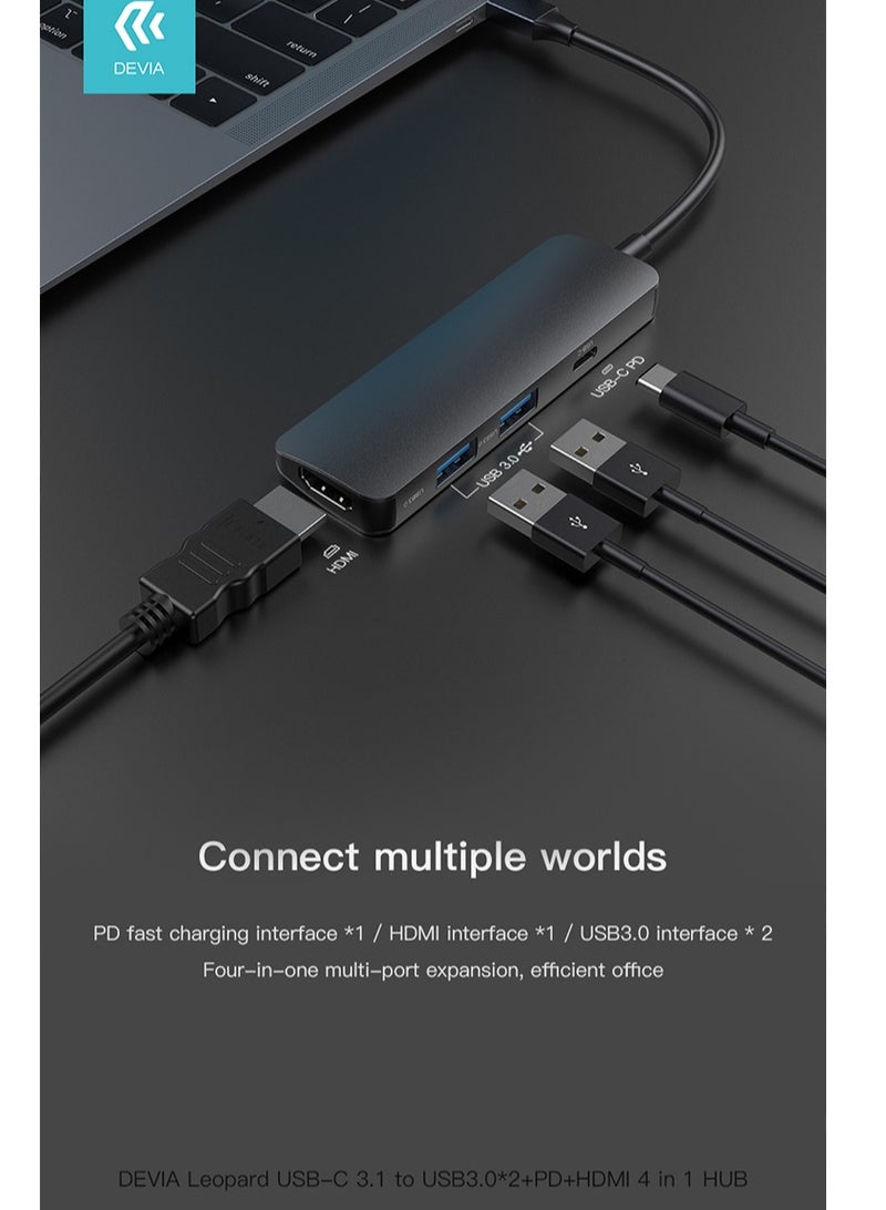 Devia Leopard Type C to HDMI, USB 3.0*2 and BD 4 in 1 HP - Image 2
