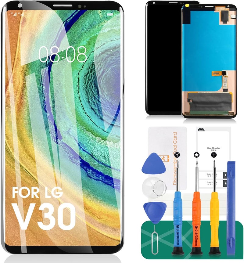SRJTEK استبدال الشاشة لـ LG V30 / V35 ThinQ V350ULM V350AWM H932 H931 V300S VS996 US998 H933 H930K V300K V300L 6.0 بوصة شاشة عرض LCD P-OLED مع لوحة زجاجية رقمية تعمل باللمس - Image 1