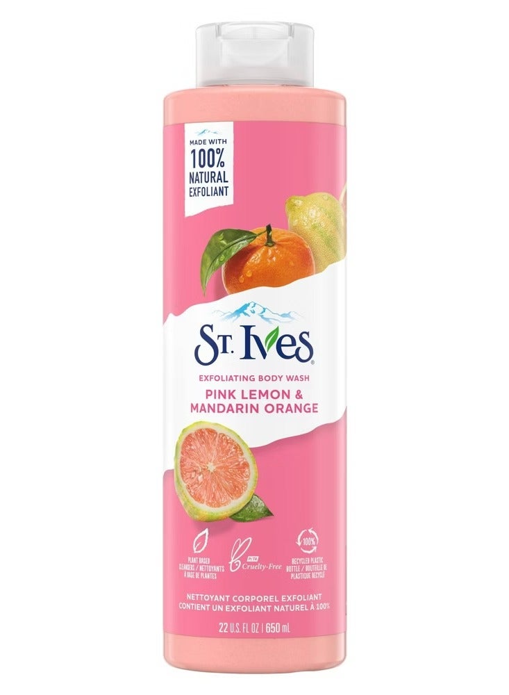 ST. Ives Pink Lemon And Mandarin Orange Exfoliating Body Wash 650 ML - Image 1