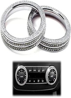 Air Conditioner Button Cover for 2008-2014 Large, 2-Piece - Silver