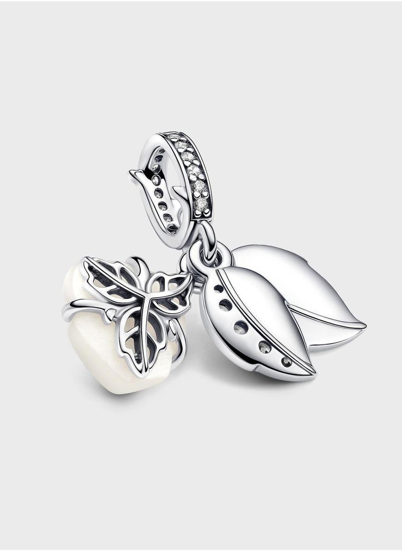 PANDORA White Rose In Bloom Double Dangle Charm  - Image 3