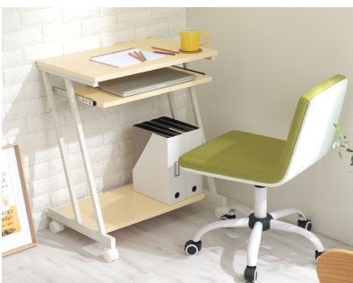 InnoFur Trapezi Desk with Storage Study Computer Laptop Table for Students Adults Office Table with Keyboard Tray Wheels Colour Beige 65cmsWx75cmsHx40cmsD 1 Year Warranty - Image 5