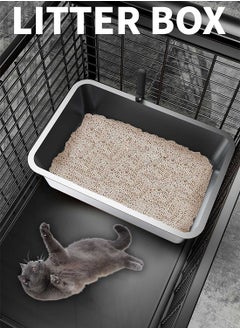 Kidle Large Stainless Steel Cat Litter Box Metal Litter Pan with Cat Litter Scoop Cats Toilet Metal Kitten Litter Pan 6010-10  - Image 3