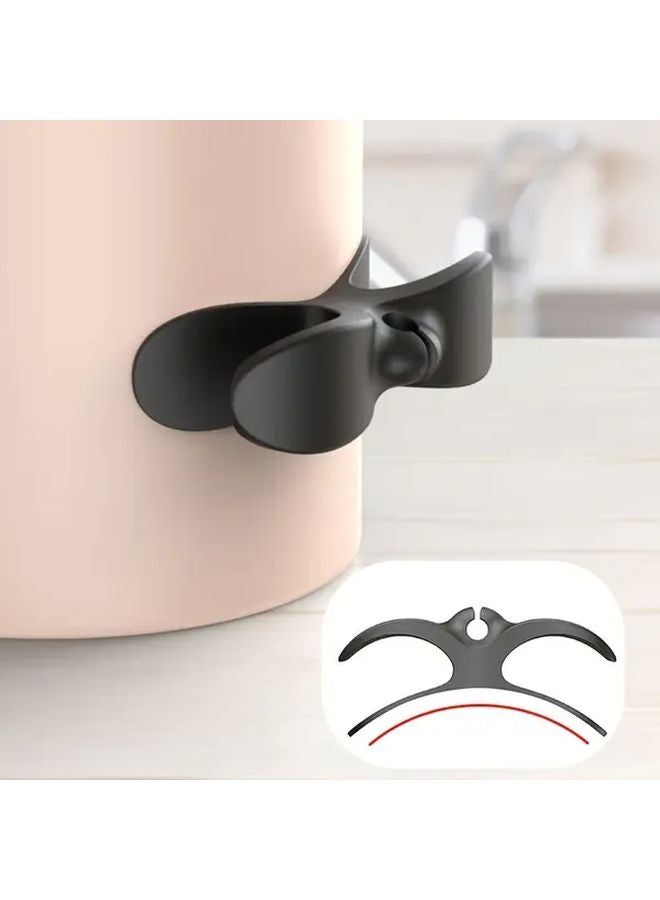 Wall Mounted Cable Organizer Butterfly Clip 2pc Black 2pc Gray Cord Management Office Desk - Image 5