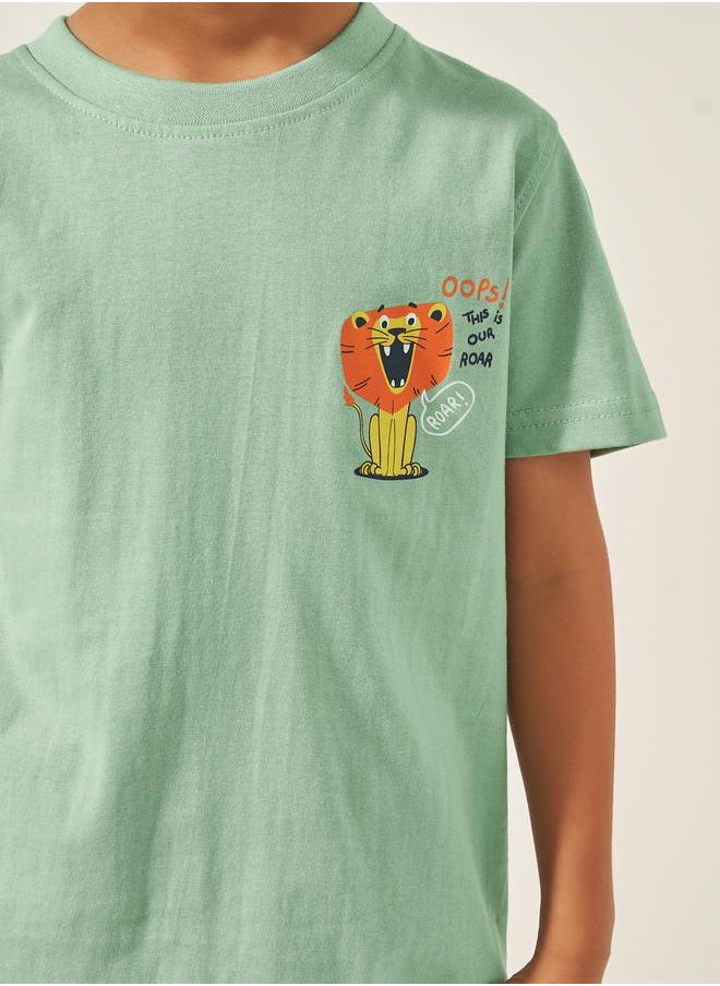 Styli - Graphic Print Short Sleeve T-Shirt - Image 1