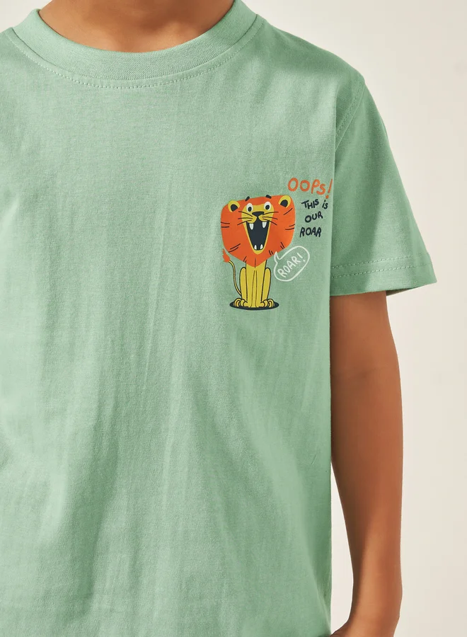 Styli Styli Graphic Print Short Sleeve T-Shirt