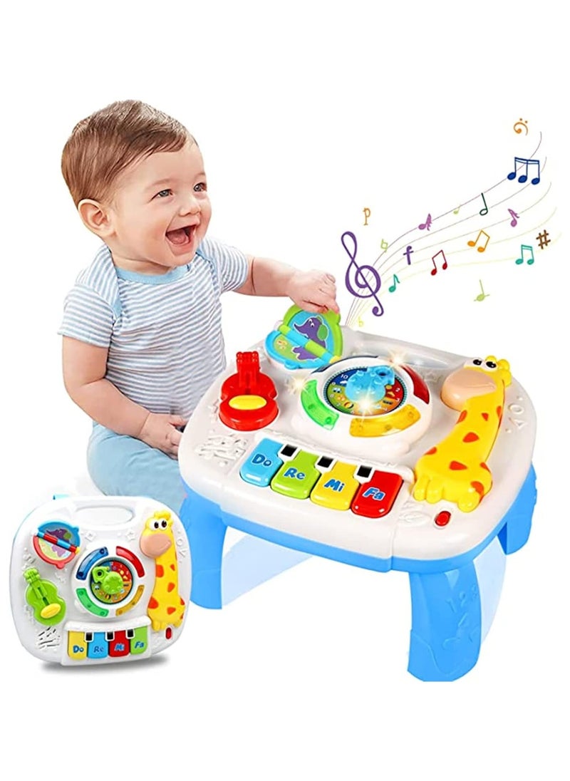 Bukela Baby Activity Table for Toddlers 6 to 12 Months, Giraffe Musical Learning Table 2 in 1 for Boys Girls,Baby Musical Toys Multifunctional Play Early Learning Table for 1 2 3 Years Old  - Image 1