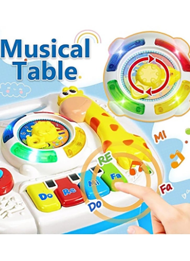 Bukela Baby Activity Table for Toddlers 6 to 12 Months, Giraffe Musical Learning Table 2 in 1 for Boys Girls,Baby Musical Toys Multifunctional Play Early Learning Table for 1 2 3 Years Old  - Image 5