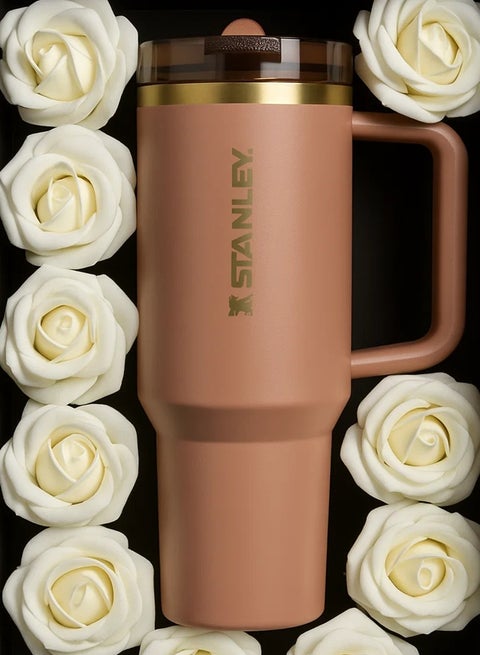 كوب ستانلي كوينشر H2.0 فلوستيت الاصلي مختوم ، معزول بتفريغ الهواء فولاذ مقاوم للصدأ مع غطاء وشفاطة للمياه أو الشاي المثلج القهوة وعصير السموذي , 12ساعة بارد و 6 ساعات ساخن, 1.18 لتر