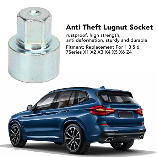 Acouto Car Wheel Lock Key Anti Theft Lugnut Socket Metal Wheel Lock Lug Nut Remover Replacement for 1 3 5 6 7Series X1 X2 X3 X4 X5 X6 Z4 053 - Image 5