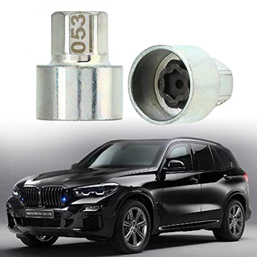 Acouto Car Wheel Lock Key Anti Theft Lugnut Socket Metal Wheel Lock Lug Nut Remover Replacement for 1 3 5 6 7Series X1 X2 X3 X4 X5 X6 Z4 053 - Image 3