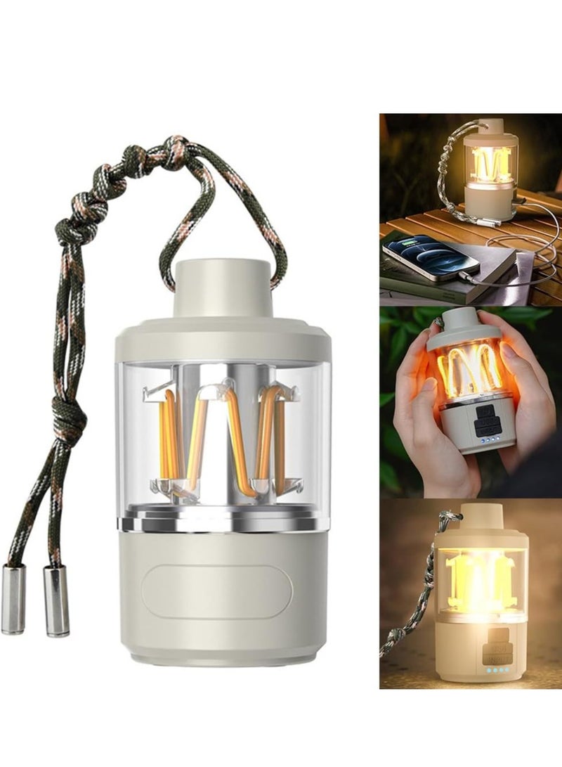 سمارتكس فانوس تخييم محمول متعدد الوظائف، محمول وقابل للتعليق، مصباح يدوي قابل لإعادة الشحن، نطاق تعتيم كامل، زينة جو شحن من النوع C - Image 2