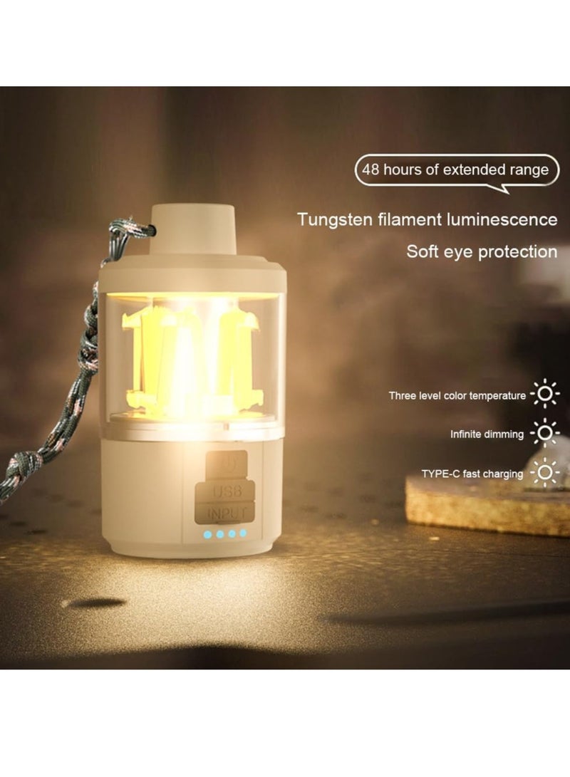 سمارتكس فانوس تخييم محمول متعدد الوظائف، محمول وقابل للتعليق، مصباح يدوي قابل لإعادة الشحن، نطاق تعتيم كامل، زينة جو شحن من النوع C - Image 3