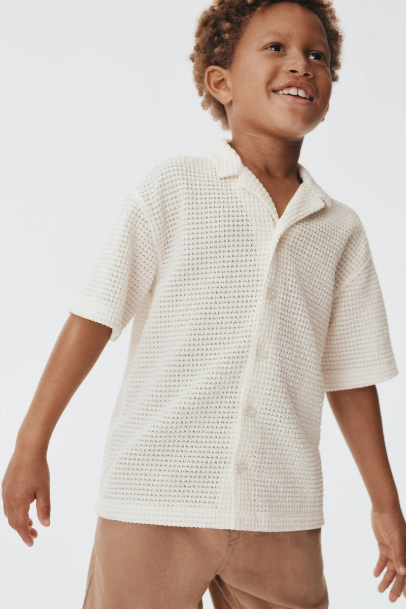 H&M Textured-knit resort shirt