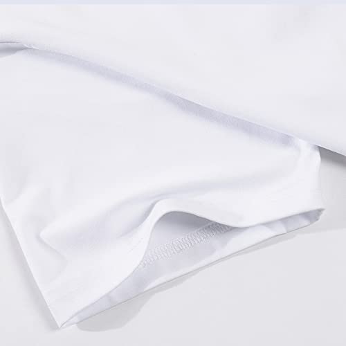 ORJ 5 PCS Unisex Sublimation Blank T Shirt White Polyester Shirts Crew Neck Short Sleeve for Sublimation T Shirt - Image 3