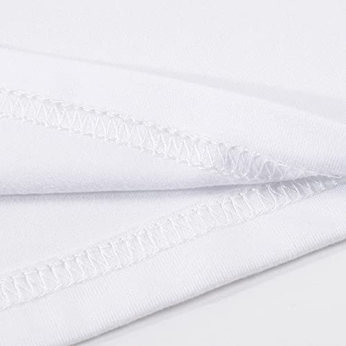 ORJ 5 PCS Unisex Sublimation Blank T Shirt White Polyester Shirts Crew Neck Short Sleeve for Sublimation T Shirt - Image 4