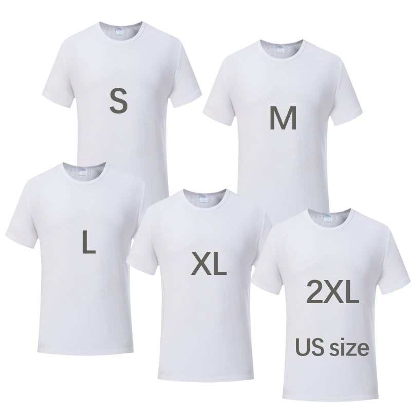 ORJ 5 PCS Unisex Sublimation Blank T Shirt White Polyester Shirts Crew Neck Short Sleeve for Sublimation T Shirt - Image 2