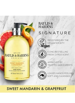 Baylis & Harding Sweet Mandarin and Grapefruit Hand Wash 2x500ml  - Image 2