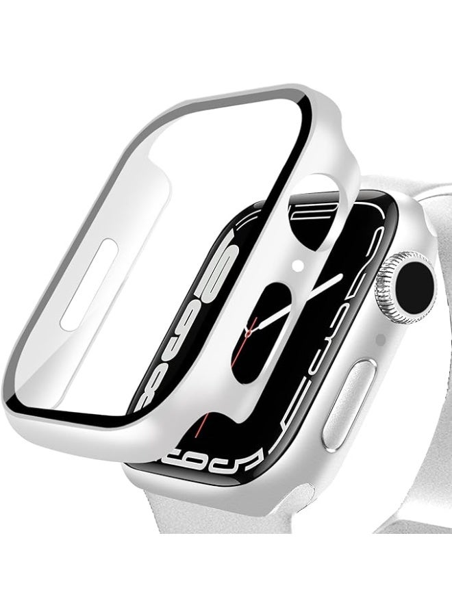 Case With Screen Compatible With Apple Watch Series 10/11 46mm Coverage Hard Pc White - Image 1