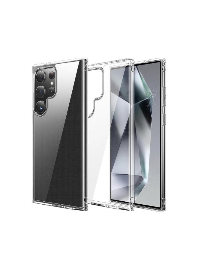 Clear Shockproof Case for Samsung Galaxy S23 Ultra | PC+TPU Hybrid | AR Optical Coating | Anti-Yellowing | Full Protection Transparent Cover | Wireless Charging Compatible - Image 1