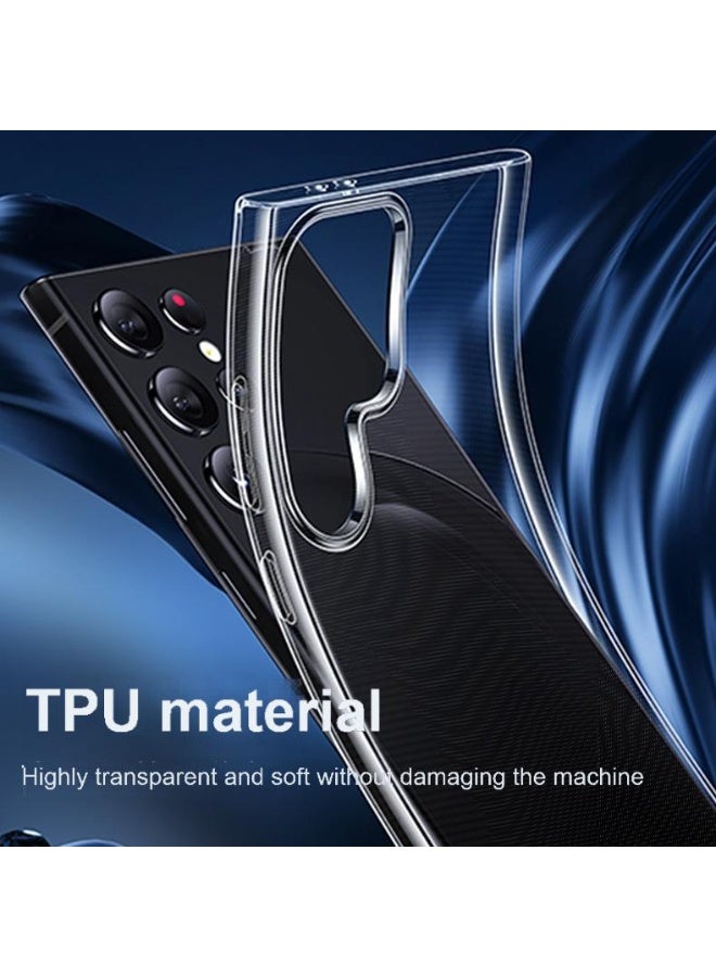 Clear Shockproof Case for Samsung Galaxy S23 Ultra | PC+TPU Hybrid | AR Optical Coating | Anti-Yellowing | Full Protection Transparent Cover | Wireless Charging Compatible - Image 2