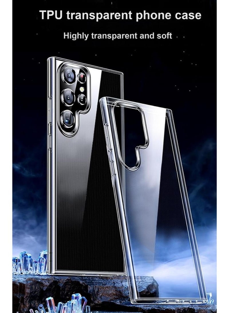 Clear Shockproof Case for Samsung Galaxy S23 Ultra | PC+TPU Hybrid | AR Optical Coating | Anti-Yellowing | Full Protection Transparent Cover | Wireless Charging Compatible - Image 3
