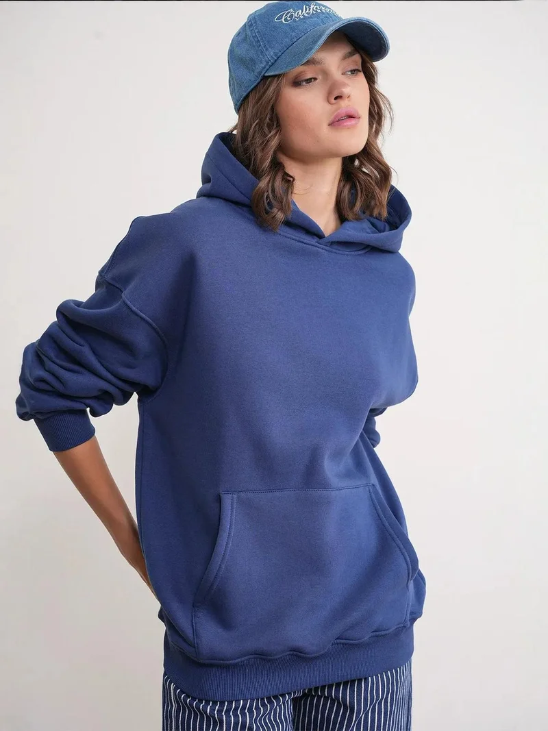 MixRay Mixray Oversized Hooded Sweatshirt with Pocket