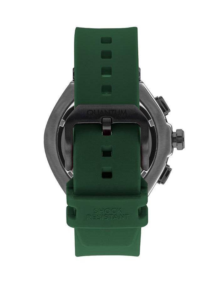 Quantum QUANTUM Men's Watch, Chronograph Display and Silicone Strap - HNG1010.656, Green  - Image 3