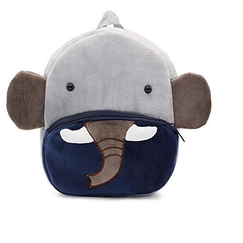 blue tree Cute Kids Backpack Toddler Bag Plush Animal Cartoon Mini Travel Bag for Baby Girl Boy 1-6 Years (Elephant) - Image 1