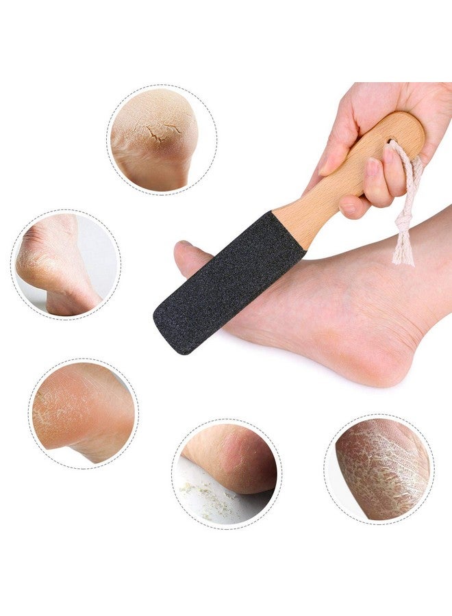 بي تي واي ام اس قطعتان من مبرد القدم لإزالة الجلد الميت ومبشرة الكعب ومقبض خشبي ومقشر القدم ومبرد القدمين ومبرد القدمين لإزالة الجلد الميت