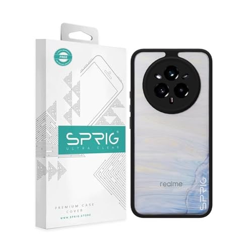 SPRIG Compatible with Realme 14 Pro Plus EdgeTone Back Cover Drop Tested Shock Proof Mobile Case for Men, Women, Boys and Girls with Camera Protection (Black Transparent) - Image 1