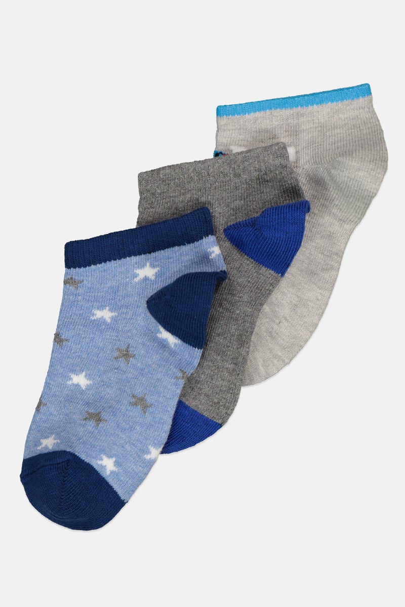 RBX Kids Boy 3 Pairs Printed Socks, Multicolor  - Image 2