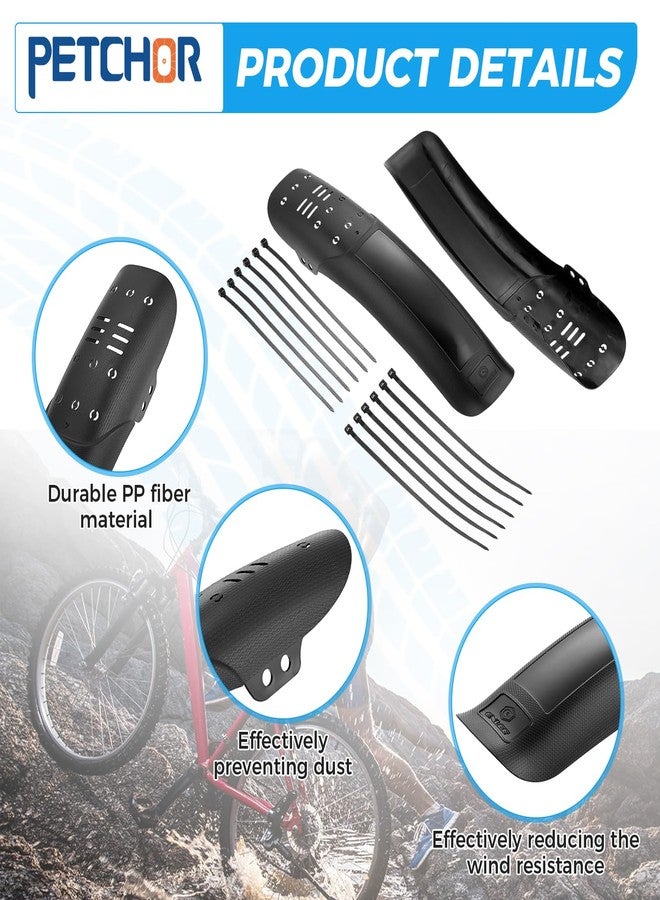 PETCHOR 2 PCS Universal Mountain Bike Fender, MTB Bicycle Mudguard, Front and Rear Fenders Mud Guard, 14.37" Length 3.15" Width - Image 4