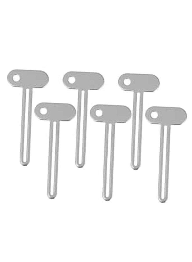 6 Pcs Metal Toothpaste Tube Squeezer Roller Dispenser Efficient Usage Friendly Design - Image 1