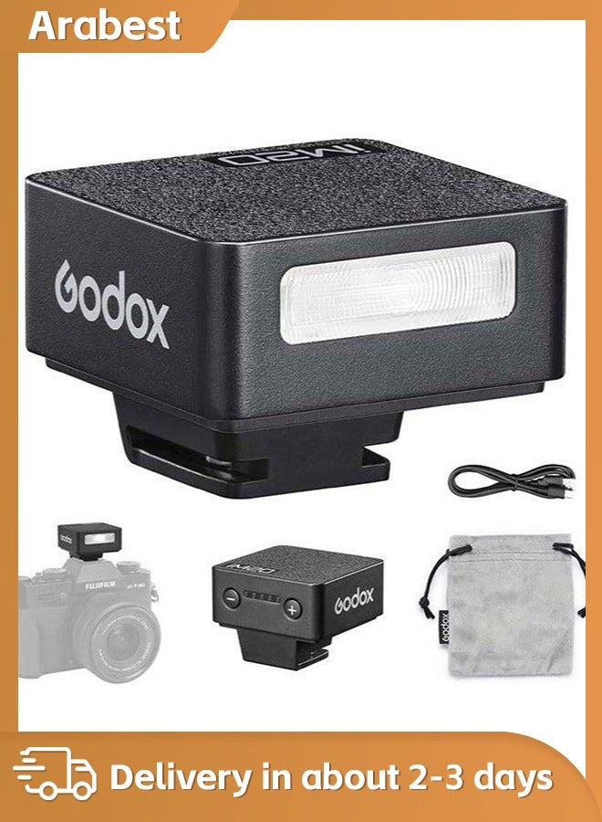 Arabest Godox iM20 Mini Flash for Camera with 470mAh Batter 440 Full-Power Flash 5 Levels Mini Flash Speedlite for Sony zve10 Sony zv1 Ricoh gr3 Canon Nikon Fuji Olympus Camera (iM20) - Image 1