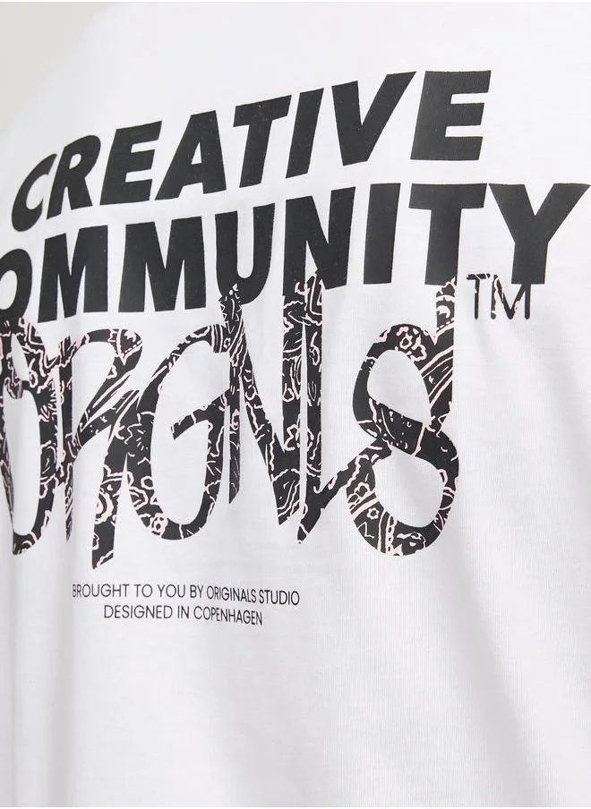 JACK & JONES Bushwick Backscript Crew Neck T-Shirt