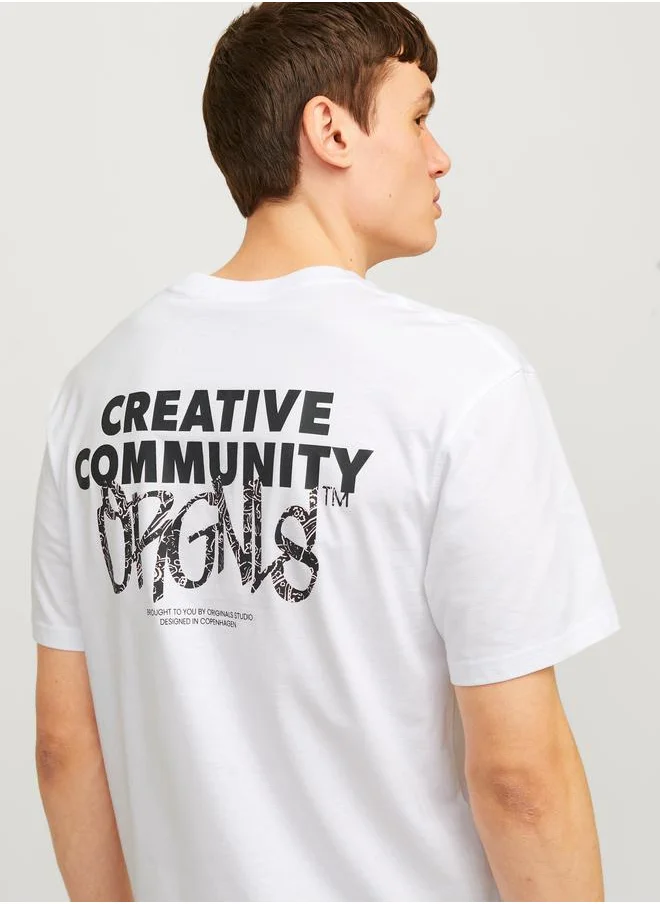 JACK & JONES Bushwick Backscript Crew Neck T-Shirt