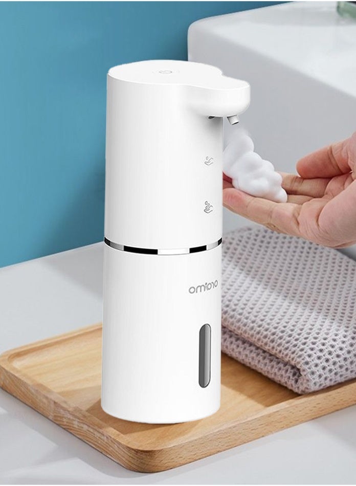 أورايمو موزع صابون رغوي أوتوماتيكي من SmartHandwasher | موزع غسيل يدوي قابل لإعادة الشحن بسعة 300 مل بدون لمس مع مستشعر بالأشعة تحت الحمراء، مستويان قابلان للتعديل للرغوة، مقاوم للماء بدرجة IPX5 للمطبخ والحمام والفندق والمستشفيات - Image 1