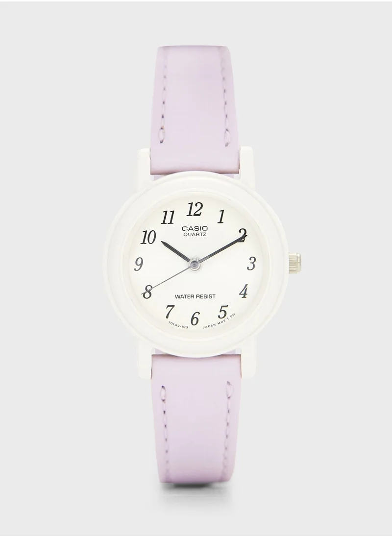 CASIO Pu Strap Analog Watch