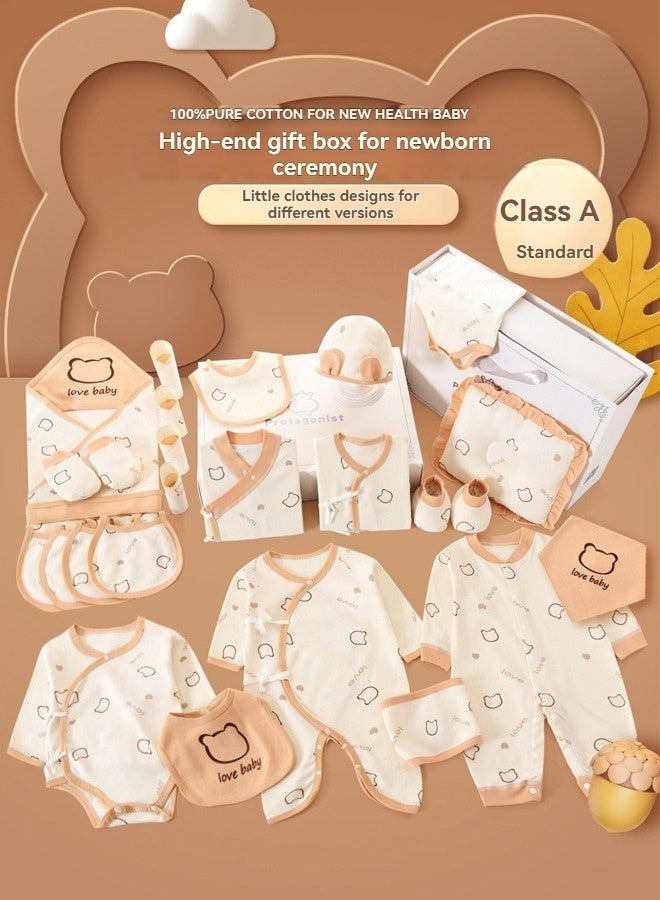 بيوينتي 30PCS حديث الولادة هدية مجموعة، حديث الولادة Layette هدية مجموعة للأولاد والبنات، الأطفال الملابس الأساسية اكسسوارات مع بطانية الطفل، 100٪ قطن ممتاز، لمدة 0-3 شهور - Image 2