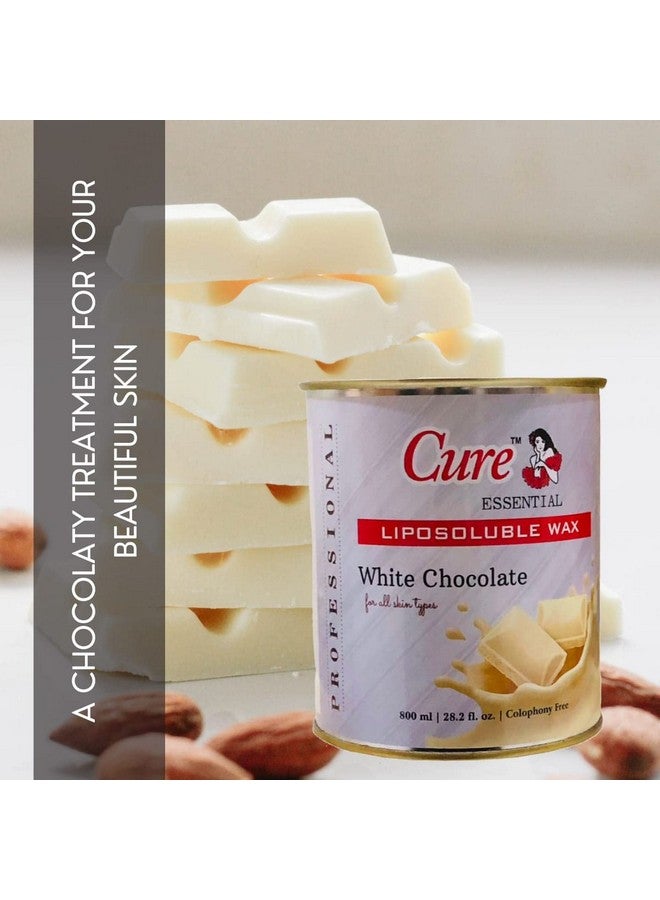 Cure Liposoluble Wax Brightening for Professional white Chocolate LipoSoluble WaxFor All Skin Type for Face Upper Lips Arms Legs Bikini Line - Underarms and Full Body Men Women Naturally Derived Ingredients 800 Ml - Image 2